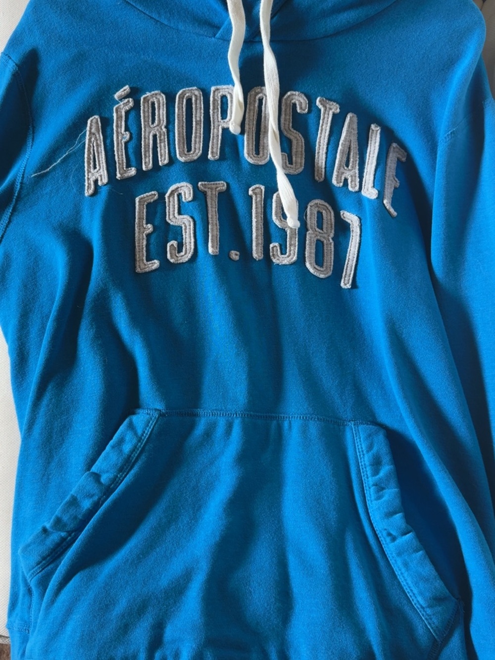 Aeropostale Men’s Bright Blue Crewneck Pullover Hoodie